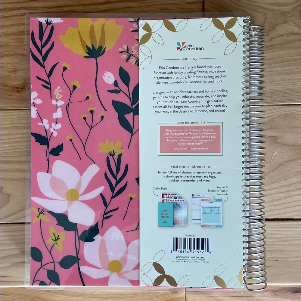 Unused/Unwritten Erin Condren Teacher Planner Lesson Planner - Picture 3 of 3